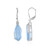 Blauer Onyx-Silberohrringe
