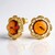 Orecchini in argento con Ambra Baltica Cognac (dagen)