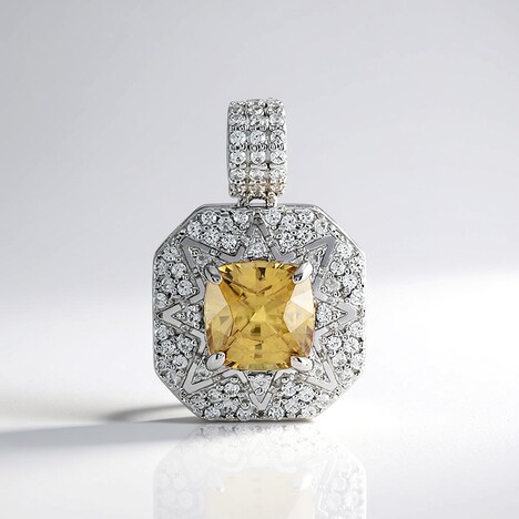 Ciondolo in argento con Zircone Giallo (Adela Silber)
