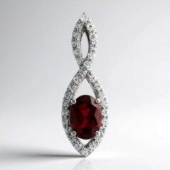 Colgante en plata con Turmalina rosa de Brasil (de Melo Essence)