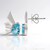 Boucles d'oreilles en argent et Apatite bleue (Pallanova)