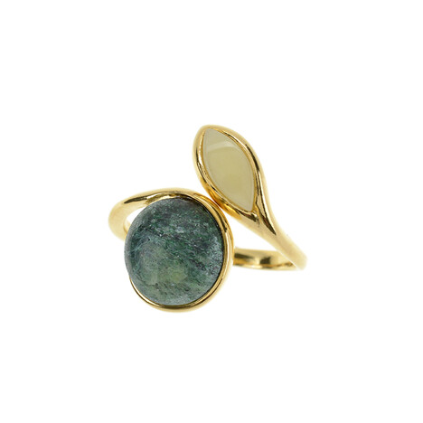 Anello in argento con Fuchsite (dagen)