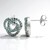 Orecchini placcati in platino con Diamante Fancy