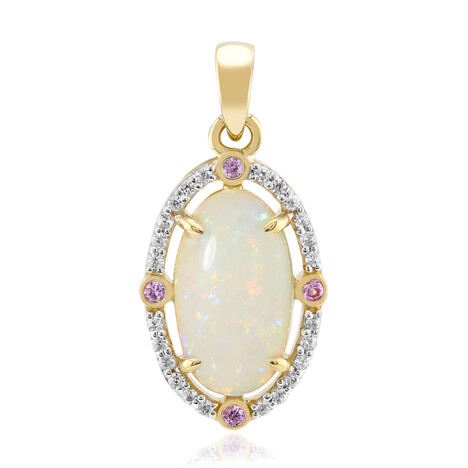 Ciondolo in oro con Opale Bianco Brasiliano