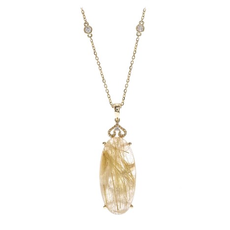 Collar en oro con Cuarzo rutilado (CIRARI)