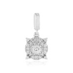 Weißer Saphir-Silberanhänger