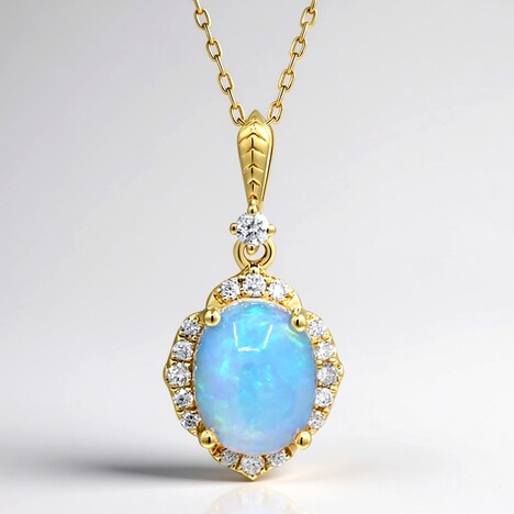 Collana in oro con Opale di Welo AAA