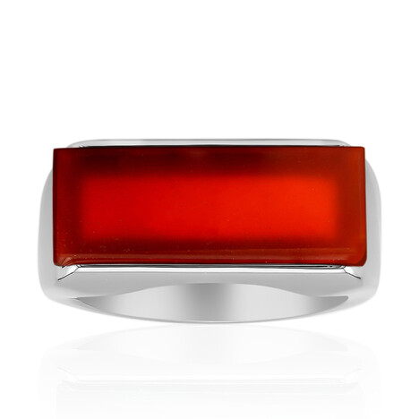 Anillo en plata con Ágata roja