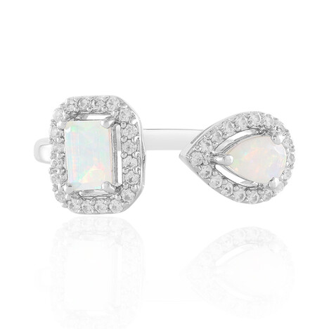 Bague en argent et Opale Welo (Adela Silber)