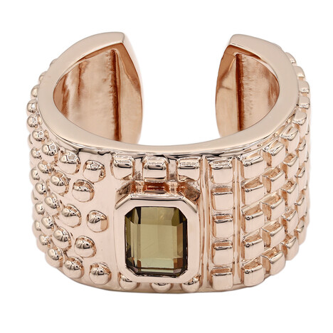 Oliven-Quarz-Silberring