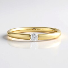 Anello in oro con Diamante I3 (H) (de Melo Gold)