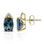 10K London Blue Topaz Gold Earrings