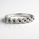 Anello in argento con Diamante Nero