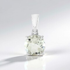 Pendentif en argent et Améthyste verte