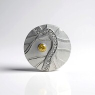 Zilveren hanger met een Gele Zirkoon (MONOSONO COLLECTION)