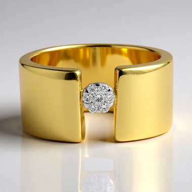 Bague en argent et Diamant I1 (G)