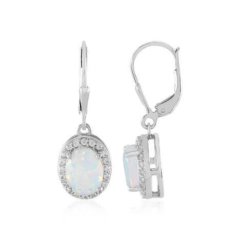 Boucles d'oreilles en argent et Opale Welo