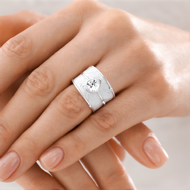 Zircon Silver Ring