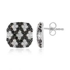 Orecchini in argento con Spinello Nero