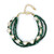 Brazalete en plata con Malaquita (Riya)