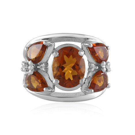 Anillo en plata con Citrino de Madeira