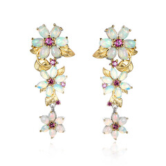 Boucles d'oreilles en argent et Opale Welo (Dallas Prince Designs)