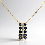 Collana in oro con Zaffiro Kanchanaburi