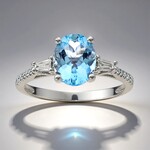 Anello in oro con Acquamarina Brasiliana (CIRARI)