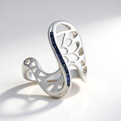 Zilveren ring met blauwe saffieren