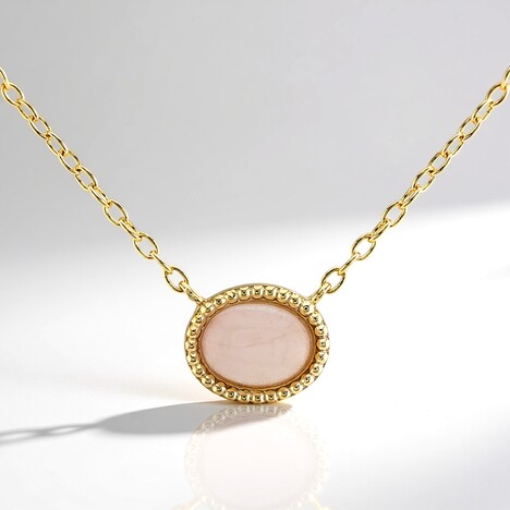 Collana in argento con Quarzo Rosa