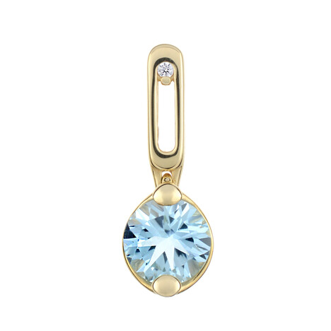 9K Sky Blue Topaz Gold Pendant (dagen)