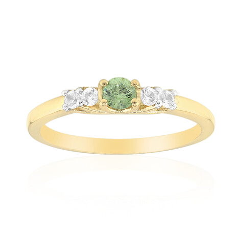 Gouden ring met een Madagaskar Demantoid (John Ferry)
