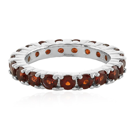 Anillo en plata con Granate de Mozambique