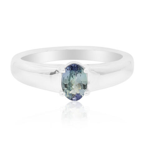 Unheated Tanzanite Silver Ring