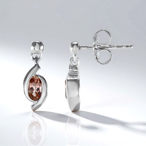 Boucles d'oreilles en argent et Topaze impériale d'Ouro Preto