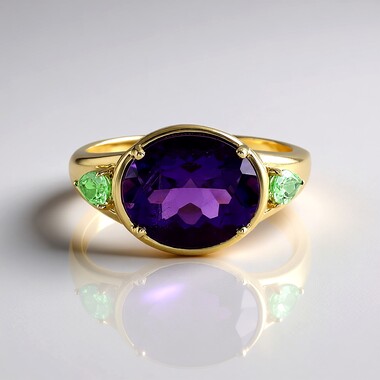 Sibirischer Amethyst-Goldring (Adela Gold)