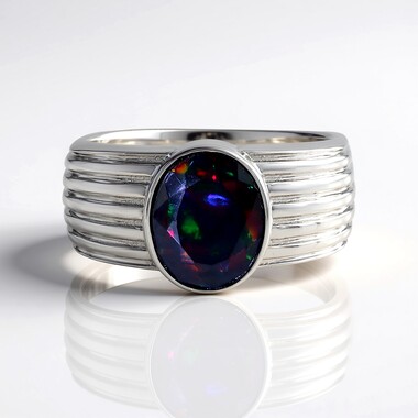 Mezezo Opal Silver Ring (de Melo Essence)