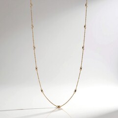 Gouden halsketting met I2 Champagne Diamanten