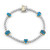 Neonblauer Apatit-Silberarmband (Gems en Vogue)