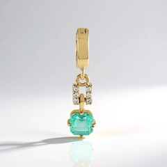 Ciondolo in oro con Smeraldo Color Paraiba