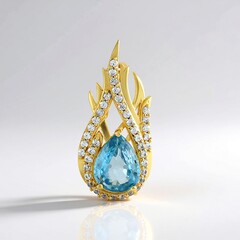 Ciondolo in argento con Zircone Ratanakiri (Adela Silber)