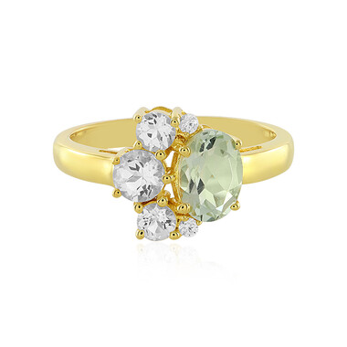 Anillo en plata con Amatista verde