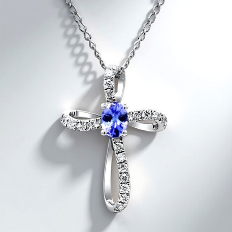 Collana in oro con Tanzanite AAA (CIRARI)