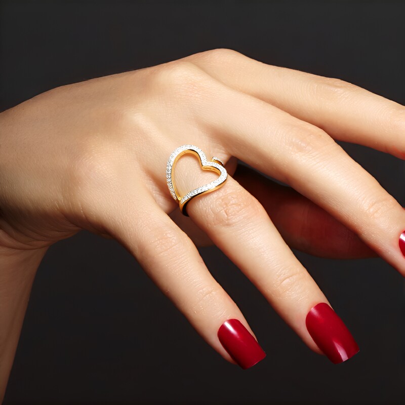 Zilveren ring met zirkonen