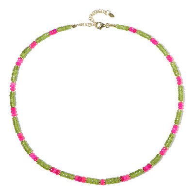 Collana in argento con Opale Rosa dell'Etiopia (Riya)