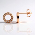 Pendientes en plata con Diamante rosa de Francia de Argyle VS1 (Annette)