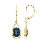 Orecchini in oro con Topazio Blu Londra