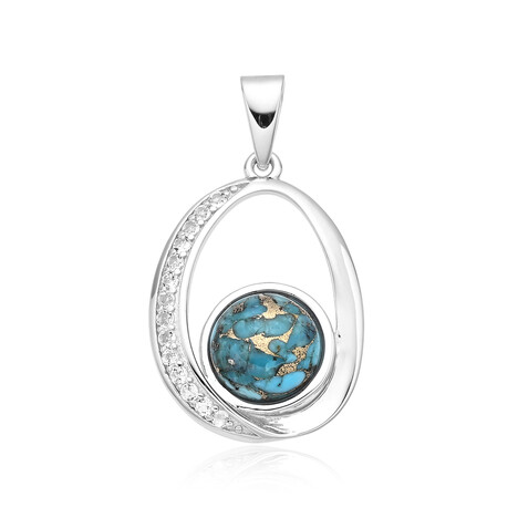 Ciondolo in argento con Mosaico turchese