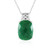 Emerald Colour Beryl Silver Necklace