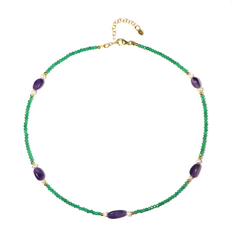 Green Onyx Silver Necklace